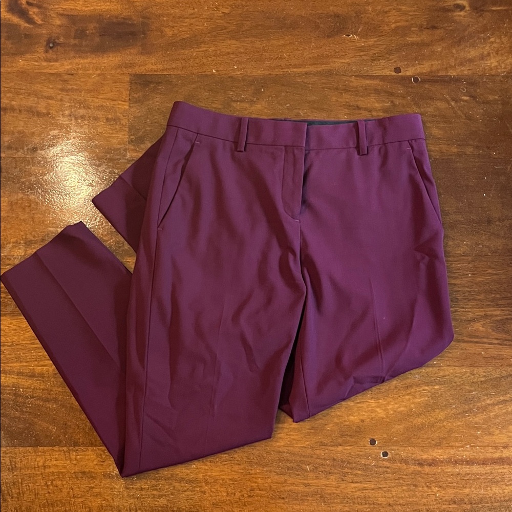 Theory Women's Burgundy Dress Pants